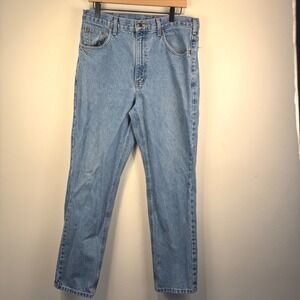 Vintage Carhartt Light Wash Straight Leg Denim Grunge Jeans Size 34x32